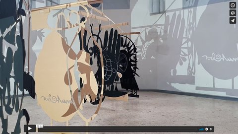 Aus deinen schönsten Masken mache ich mir ein neues Kleid, Mobile und Trickfilm, 2021 ©Jörg Mandernach