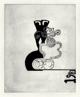 © Jörg Mandernach, Radierung, Etching, Kaltnadel und Roulette, Drypoint, Silhouette, Druckgrafik, Druckgraphik, Print